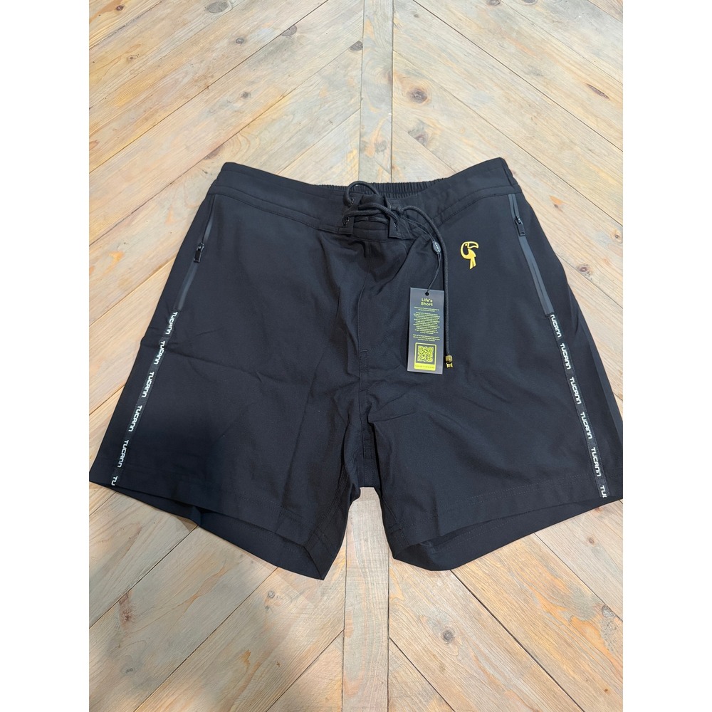 Tucann Premium Mens Swim Shorts Black Large 4-Way Stretch Trunks MSH-SW-5BKMI2-L